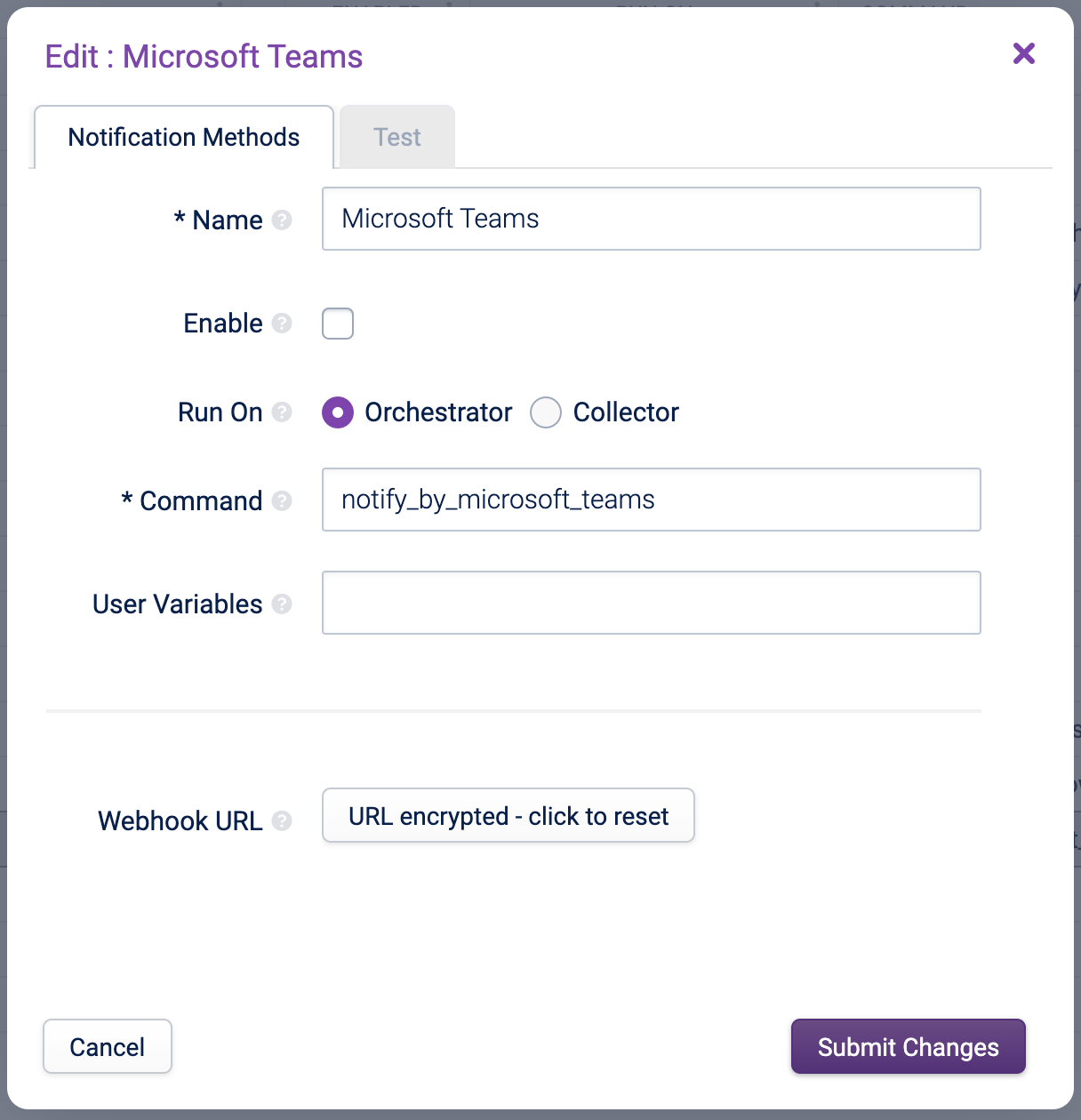 Add the Microsoft Teams notification method to Opsview