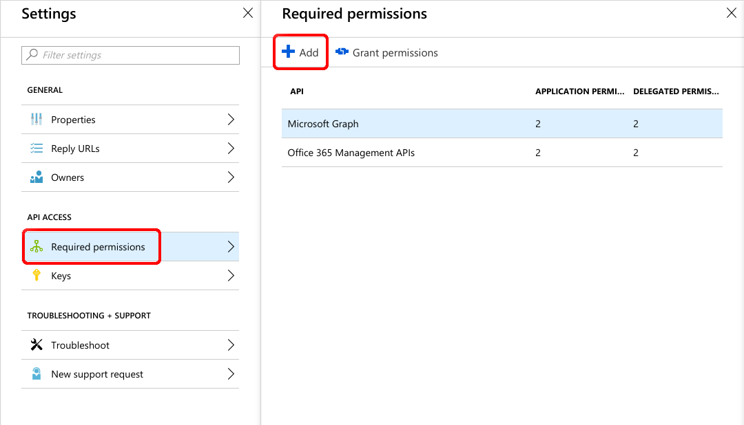 Office 365 Exchange Add Permissions Step 1